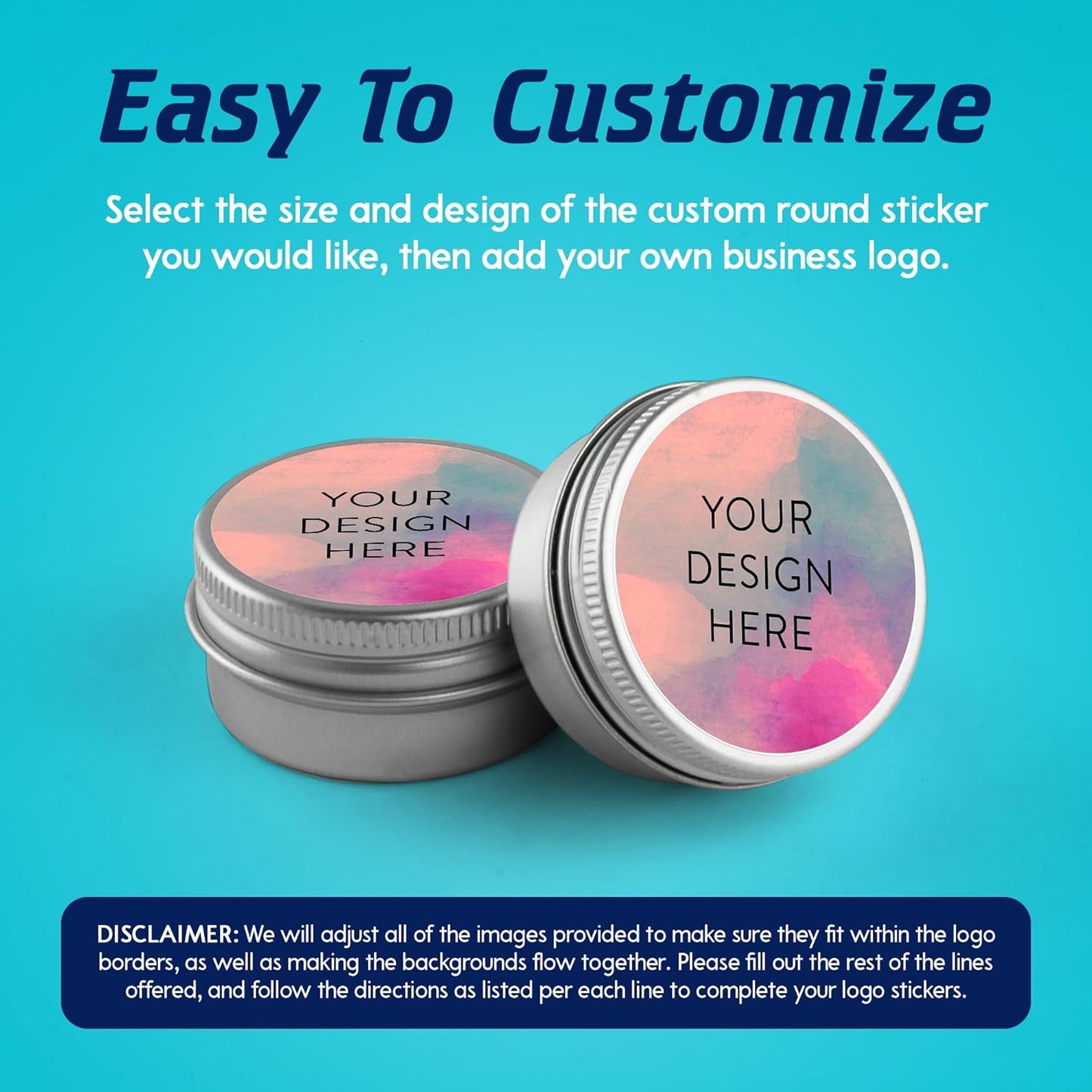 100 Custom Vinyl Stickers - Upload Your own Image, Text, Design, Logo - Personalized Logo Labels for Handmade, Packaging, Bottle, Jars, Candle, Brand Stickers (Rose, 2x2)
