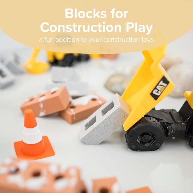 Inspire My Play 25 x Mini Silicone Building Blocks for Sensory and Messy Play - Construction Bin Filler - Creativity for Kids