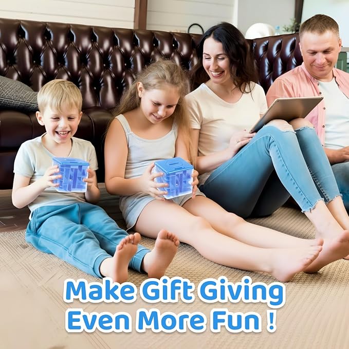 4 Packs Money Maze Puzzle Boxes, Money Gift Boxes for Cash Pop Up, Money Puzzle Box for Cash Gift Kids Adults