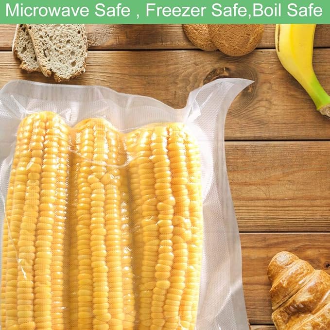 O2frepak 300 Bags 100 of Each Size Gallon 11"x16" and Quart 8"x12" and Pint 6"x10" BPA Free Sous Vide Seal a Meal Commercial Grade Vacuum Seal PreCut Combo Pack Bag