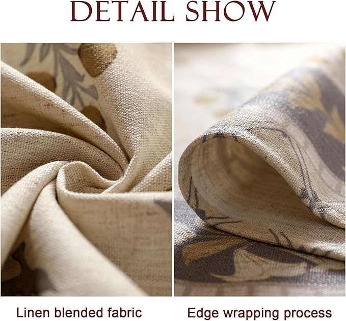 patdrea Designer Beige Small Tablecloth for Rectangle Table,Elegant Linen Floral Pattern French Table Cloth,Decor Cover Cloth for Kitchen Dining Christmas,Thanksgiving,55"x71"-Istana a