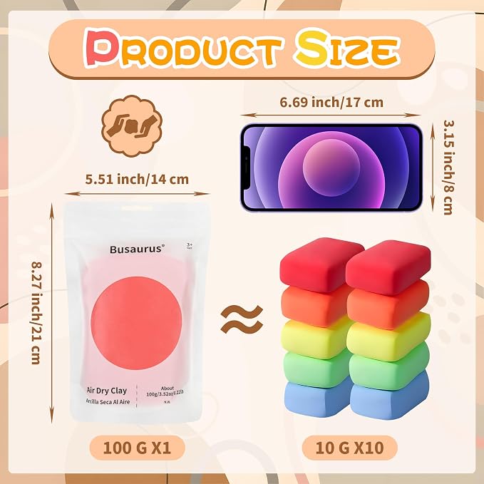 100g Pink Air Dry Foam Clay, DIY Magic Model Clay for Kids, Colorful Soft Clays for School Supply, Slime, Art Projects, Cosplay - Non-Sticky, Non-Toxic & Safe - Gifts for Boys & Girls and Adult