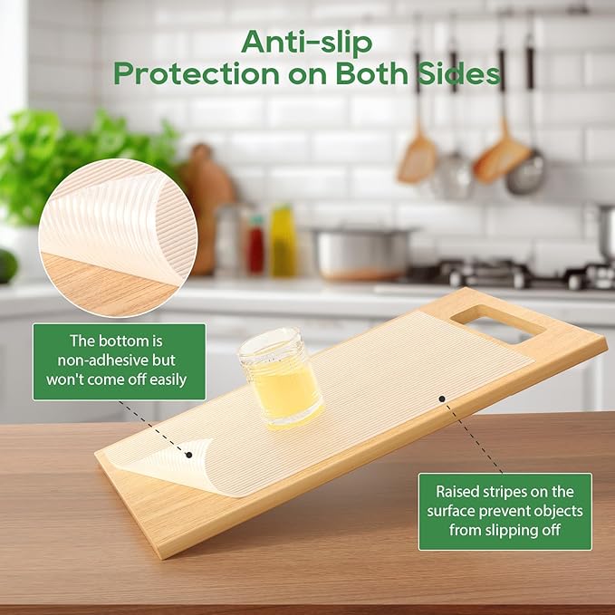 Anoak Shelf Liner Cabinet Liner, Non Adhesive Drawer Liner, Washable 17.5 Inch x 10 FT(120 Inch) Waterproof Durable Non-Slip Shelf Liner for Kitchen, Drawer, Refrigerator