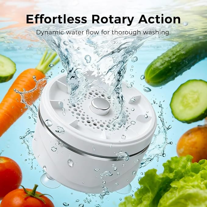 Fruit and Vegetable Washing Machine, Titanium Electrolysis Fruit Cleaner Device with Vortex Cleaning, Waterproof Wireless Fruit and Vegetable Purifier for Home Kitchen (2)