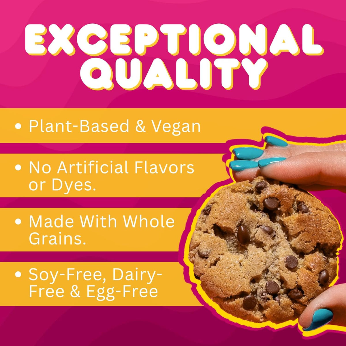 Whoa Dough Ready to Bake Cookie Dough Chocolate Chip – Certified Non-GMO, Kosher, Gluten Free – Plant-Based Snack Dough Made with Real Ingredients – 12 Pack