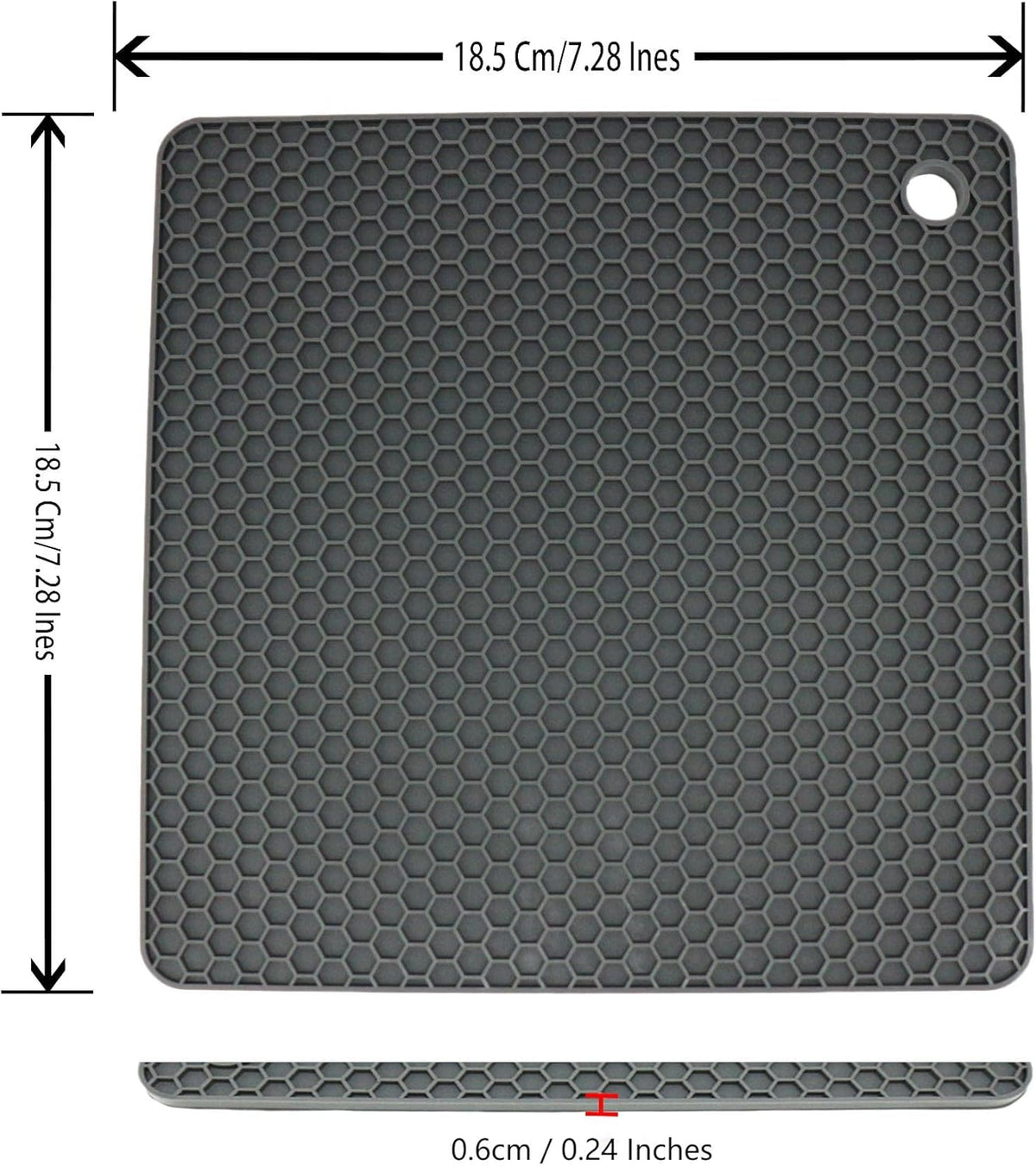 Silicone Trivets for Hot Dishes & Pans, Multi Pot Holders, Heat Resistant Mats for Countertop Set 4 Blue