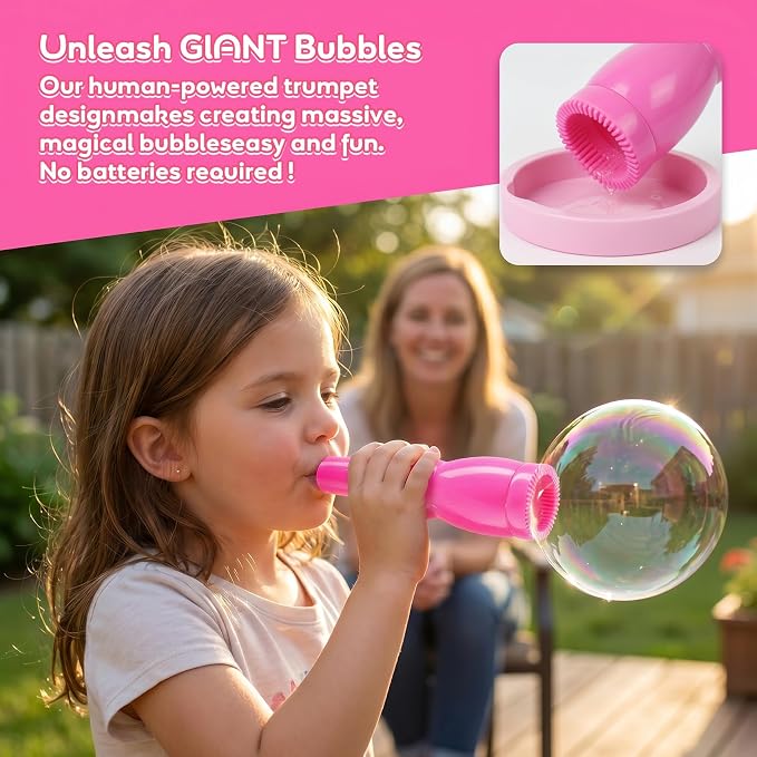 Racket Bubbles for Kids, Bubble Ball Racket Interactive Toy for Kids, Outdoor Party, Beach, Summer （Without Electric Bubble Machine）