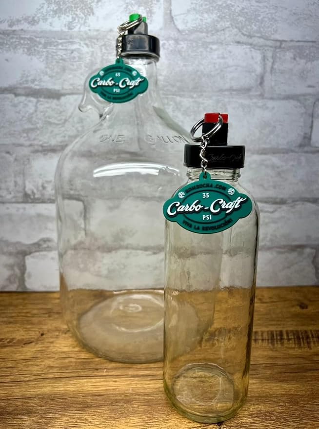 Kombucha.com Carbo-Caps: The Swingtop Slayer and Ultimate Carbonation System for Craft Beer & Kombucha Home Brewing. Viva La Revolución! (65 psi (High Carbonation), 1 Carbo-Cap + PRV)