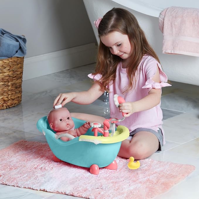 JC Toys - 14" Lots to Love Babies Doll and Bath | Real Working Bath and Shower Gift Set and Accessories | Posable & Waterproof | Ages 2+