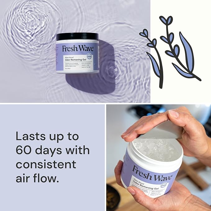 Fresh Wave Odor Removing Gels Bundle: (3) 15 oz. Gels - Lemon, Lavender, Original