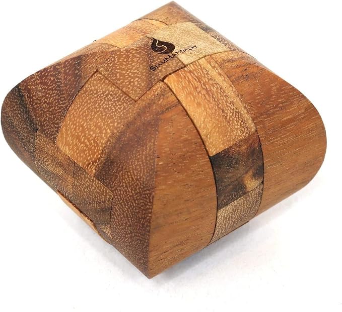 Ascher: 3D Wooden Puzzle Brain Teaser for Adults – Handcrafted Interlocking Logic Game – Unique STEM Gift & Desk Decor – Challenging Mental Puzzle by SiamMandalay