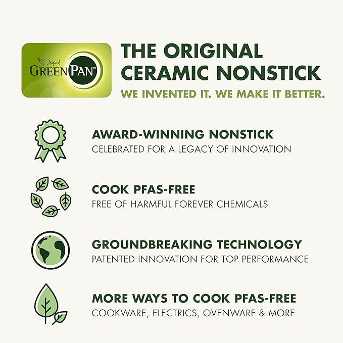GreenPan Premiere Ovenware Healthy Ceramic Nonstick 13" x 9" Quarter Sheet Baking Pan, PFAS-Free, Warp-Free Bakeware, Durable Quick Heating, Oven & Broiler Safe to 600F, Dishwasher Safe, Taupe