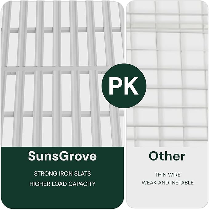 SunsGrove 3x6 Garage Storage Overhead Rack Organization, Adjustable Ceiling Mounted Storage Racks, 800LBS Weight Capacity, 22"-40" Ceiling Dropdown, White