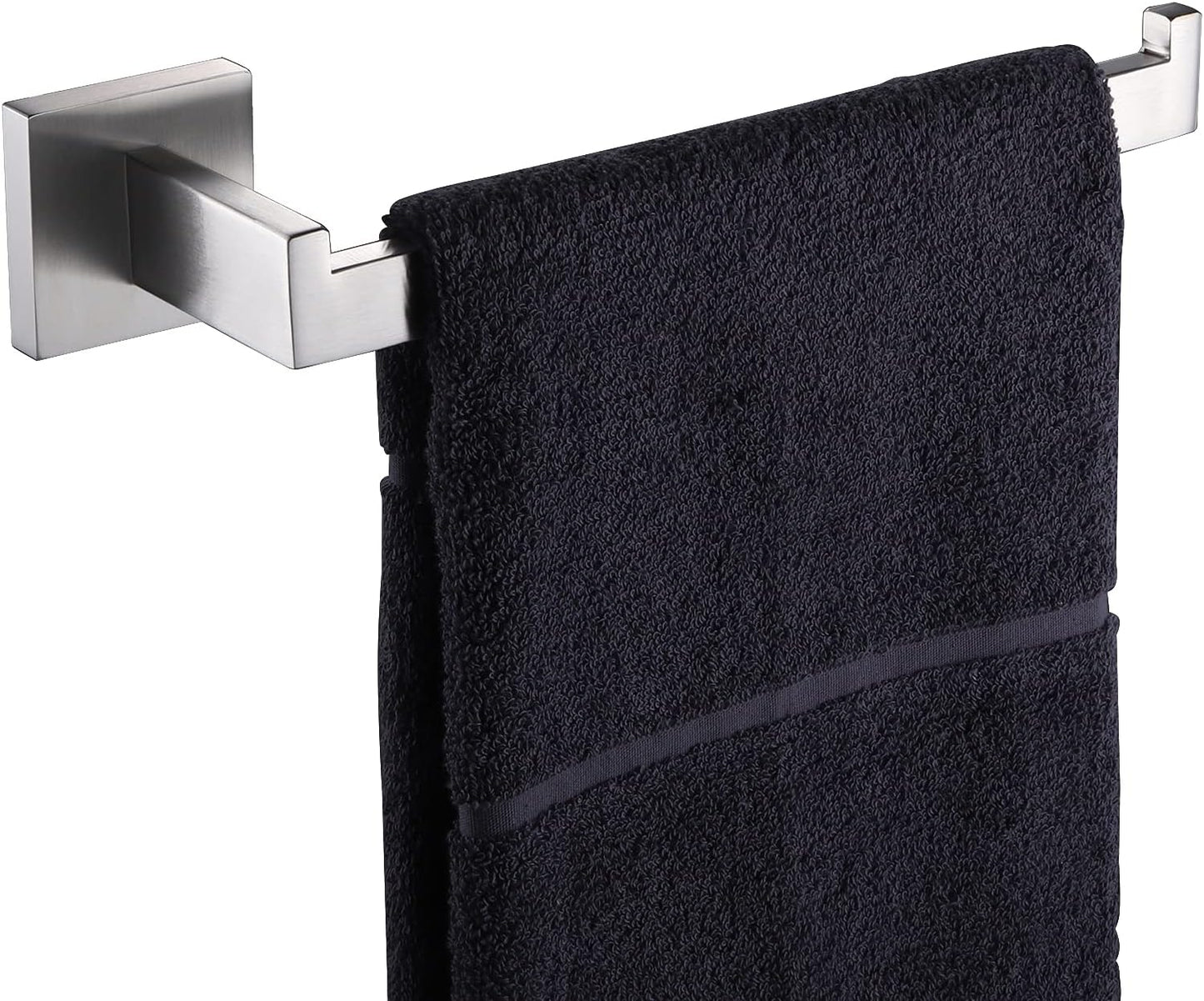 KOKOSIRI Hand Towel Holder Brushed Nickel Towel Bars Stainless Steel Bathroom Hardware Kitchen Paper Towel Holder Wall Mount, B3003BR