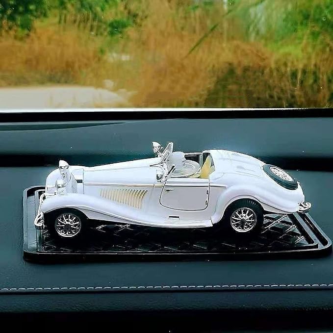 1:28 Scale Pullback Diecast Metal Antique Classic Model Cars Collectible Toy Gifts (White,Length 6.5in/16.8cm)