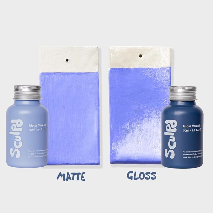 Sculpd 70 ml Air Dry Clay Glaze - Gloss, Scratch Resistant and Waterproof Pottery Glaze, Gloss Varnish for Air Dry Clay