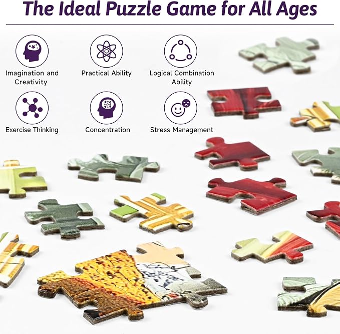 1000 Pieces Jigsaw Puzzle for Adults – Jigsaw Puzzle 1000piece Adult Puzzles, Starry Night Sky Cat Puzzles Brain Teaser, Interactive Family Game Suitable for Ages 14+, DIY Home Decor