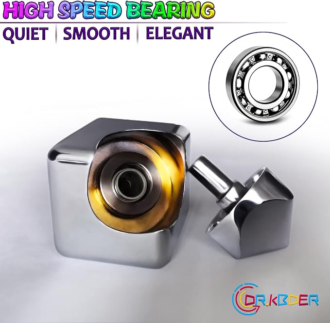 Fidget Spinner Toys Cube Adults, Easter Basket Stuffers for Teens Metal EDC Cool Desk Gadgets Office Toys Small Anxiety Figette Sensory Toy, ADHD Tool Fingears Figet Stress Valentine Gift for Boys