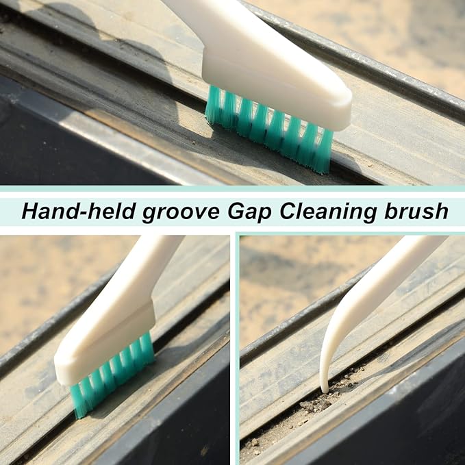 Nuenen 16 Pcs Small Household Cleaning Brushes - Deep Detail Crevice Cleaner Brush Set, Corner Space Keyboard Bottle Tile