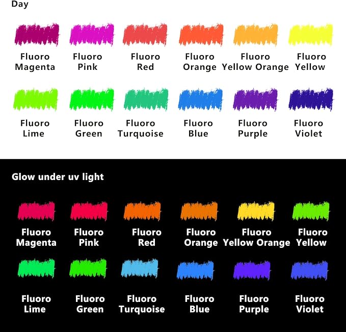 Artecho 72PCS Neon Oil Pastels Set of 12 Colors 6 Packs, Soft Oil Pastels for Art Painting, Drawing, Blending, Art Supplies for Artists, Beginners, Students, Teacher (10 x 70 mm)