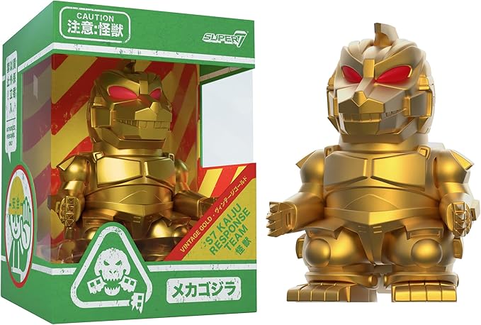 Super7 Fun! Fun! Toho Mechagodzilla (Vintage Toy Gold) Vinyl Figure - 5" Toho Godzilla Action Figure - Classic Movie Collectibles and Retro Toys