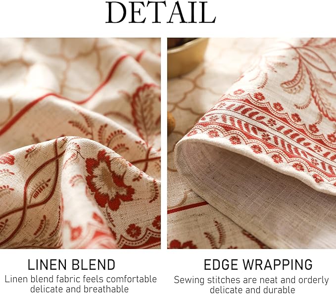 ISAENNE Designer Linen Floral Small Square Tablecloth,Pale Yellow Farmhouse Indoor Table Cloth,Durable Decor Tablecloths for Dining Kitchen Thanksgiving Christmas,55"*55"-Chamonix A
