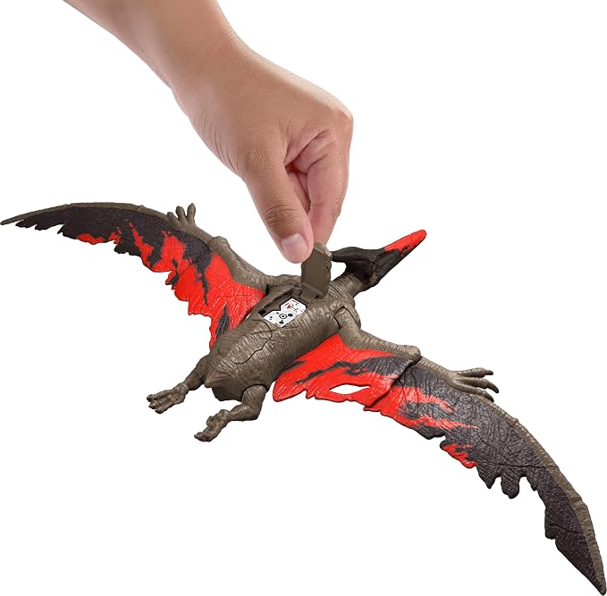 Mattel Jurassic World Dinosaur Toys with Roar Sound & Attack Action, Wild Roar Posable Figure, Physical & Connected Digital Play