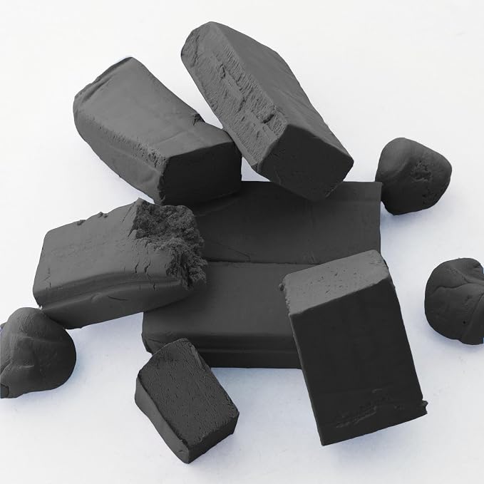 BAZIC Products Black Modeling Clay, 1 lb, Non-Hardening, for Sculpting Art Crafts, Reusable, Case of 24