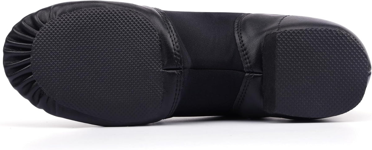 Linodes Unisex 006 PU Leather Upper Slip-on Jazz Shoe for Women and Men's Dance Shoes