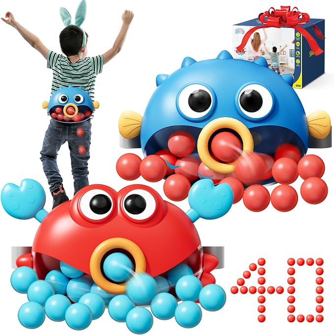 Skirfy Outdoor Party Games for Kids Adults, Shaking Ball Game Set Toy with 40 Balls, Fun Outdoor Indoor Toys, Family Carnival Bachelorette Birthday Backyard Games for Boys Girls Age 3-12