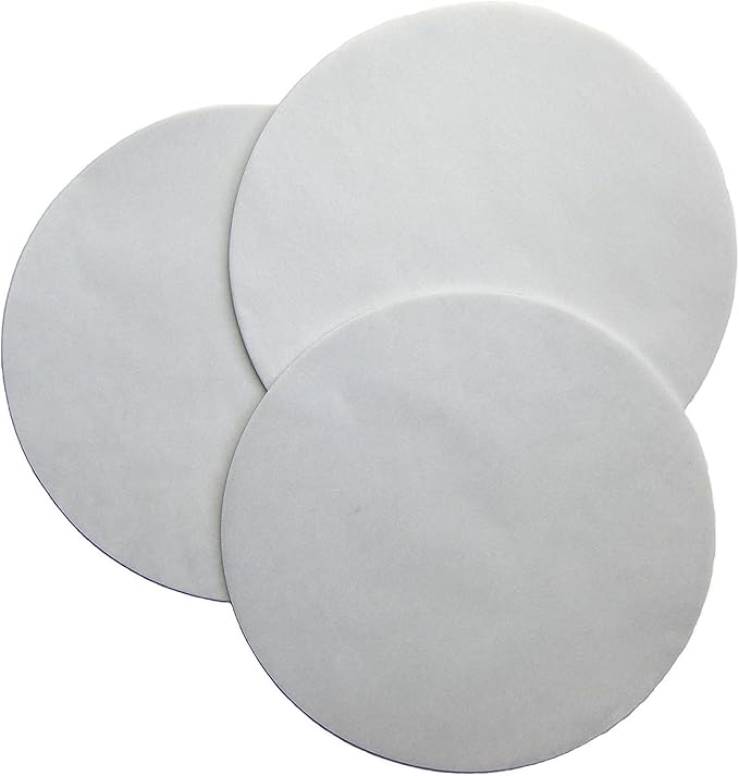 Regency Wraps Parchment Paper Circles For Round Cake Pans, Greaseproof Liners for Non-Stick Baking, 8" (Pack of 100), White