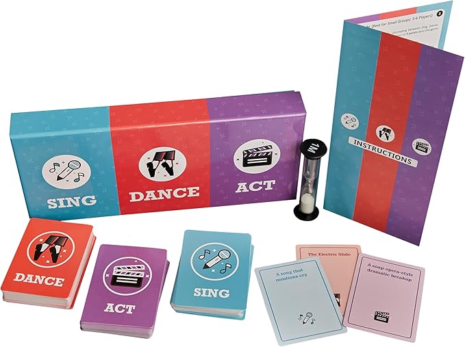 Sing, Dance, Act | The Performance Party Game | 3+ Players | School Games | Family Games | Stocking Stuffers | Birthday Gift |