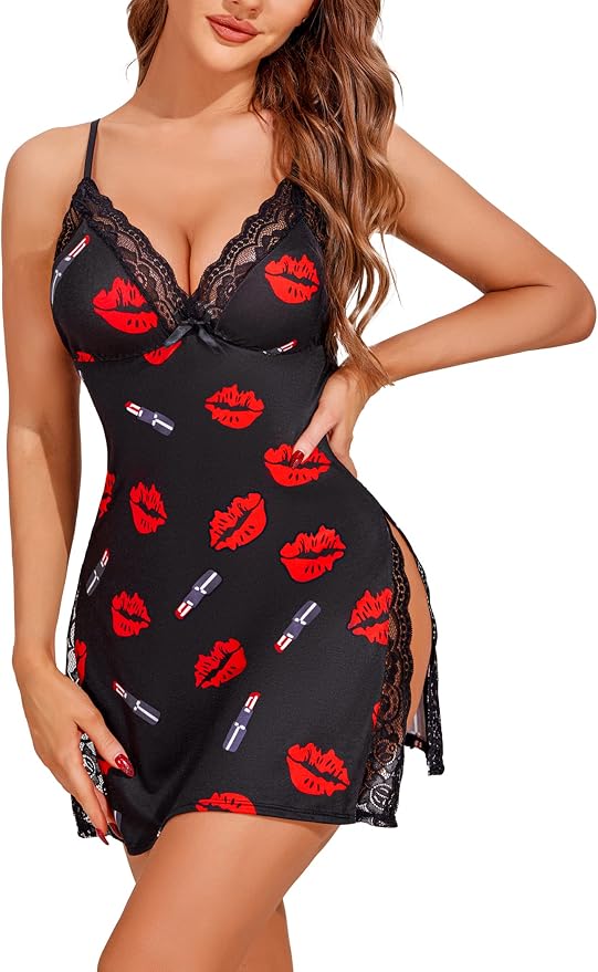 Avidlove Women's Lingerie Sexy Nightwear Spaghetti Strap Nightgown Babydoll Chemise