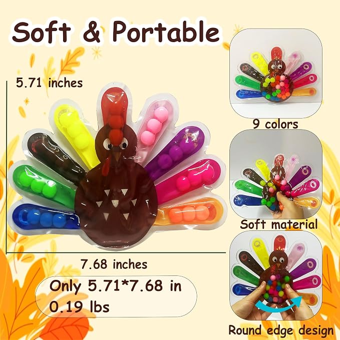 Color Sorting Toys, Squeeze Sensory Fidget Toys for Toddlers, Fine Motor Skills Sensory Toy, Montessori Learning Toys for Preschool Learning, Sensory Activity Toy for Kids 3+ & Adults