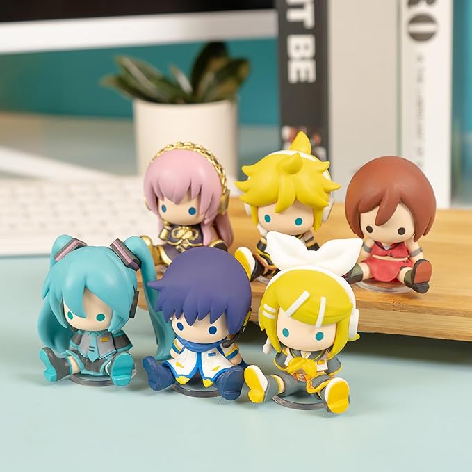Hamee RE-Ment Hatsune Miku Blind Box Figure for Birthday Gift, Party Favor, Collectible Toy (Hatsune Miku petadoll - Piapro Characters) – 6 Pc. (Full Set)