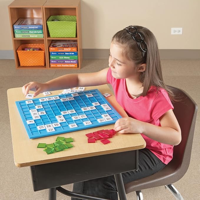 Learning Resources 120 Number Board -181 Pieces, Ages 6+ Learning Math Games for Kids, Educational and Fun Games for Kids