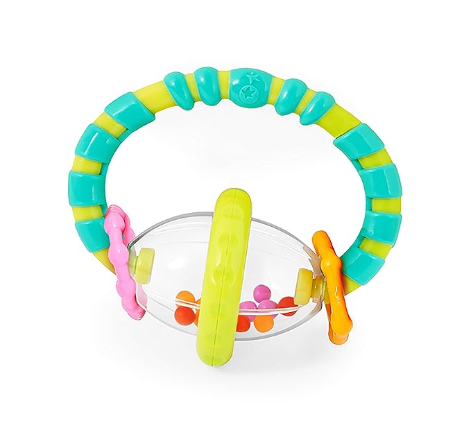 Bright Starts Soothers & Shakers 7pc Gift Set - BPA-Free Baby Rattles, Teethers and Stroller Toys, Unisex, Newborn+