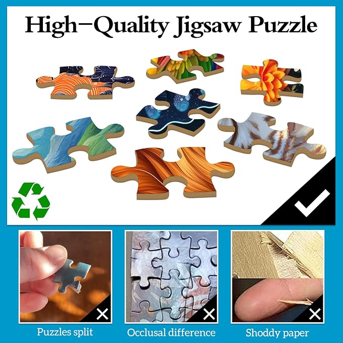 1000 Piece Puzzle for Adults, House Jigsaw Puzzle, Impossible Hard Difficult Challenging Puzzles for Adults 1000 Pieces, Home Decoration Puzzle, Interlock Perfectly No Dust