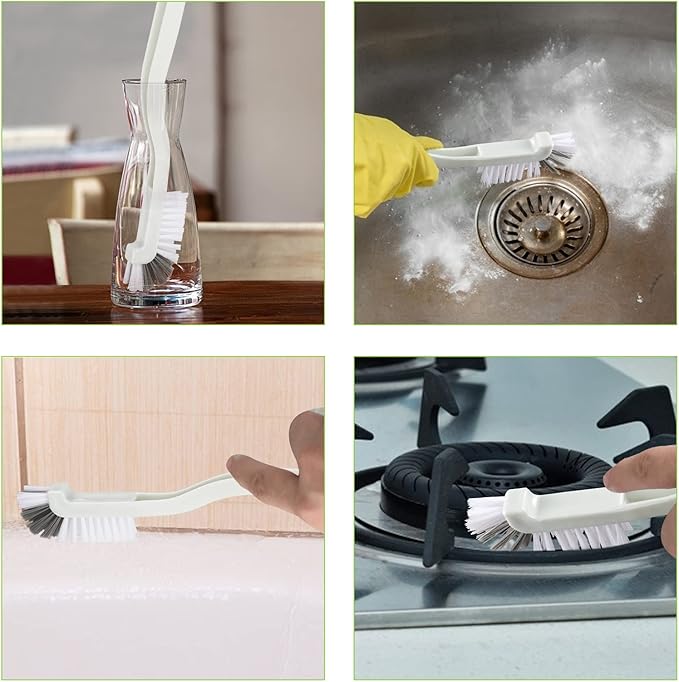 8 Pack Grout Cleaner Brush, Hand-held Groove Gap Cleaning Tools Tile Joint Scrub Brush to Deep Clean, Household Cleaning Brushes for Window Door Track, Stove Tops, Shower, Kitchen, Seams, Floor Lines