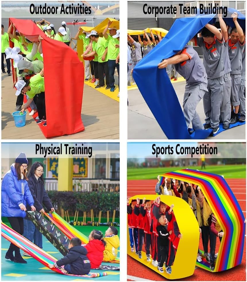 2 PCS Teamwork Games Playing Run Mat Outdoor Carnival Event Team Building Game(Kids-4M) - size: Kids-4M
