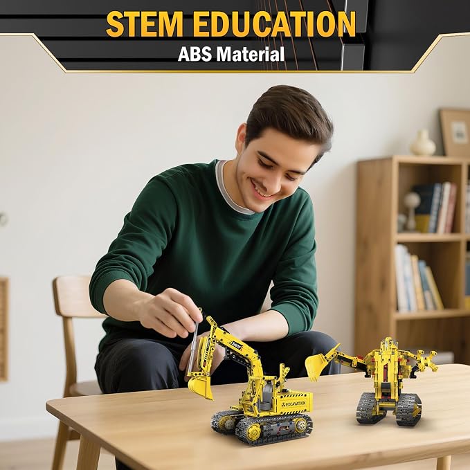 5 in 1 STEM RC Robot Building Kit, 555 PCS APP & Remote Control Robot Toys for Kids Age 6 7 8 9 10 11 12+, Engineering Science Coding Robotic Toys Birthday Gifts for Boys & Girls