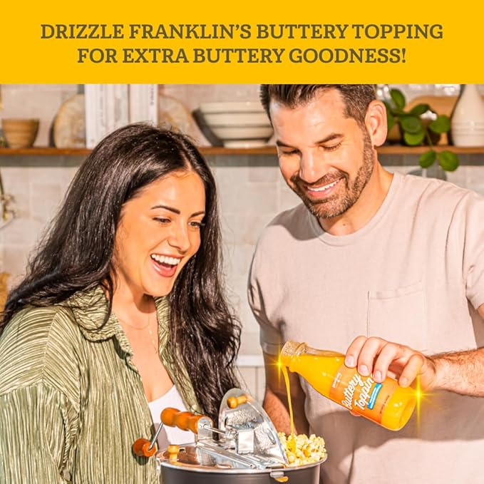 Franklin’s Gourmet Popcorn All-In-One Popcorn Packs for Popcorn Machine - 2oz Pack of 10 - Made in USA - Packs of Popcorn Bags with Buttery Salt & Oil