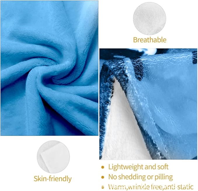 Majestic Whale Plush Throw Blanket - Soft, Comfy, Lightweight, Warm, and Fuzzy - Ideal Gift for Men and Boys - Perfect for Couch, Bedroom, Travel, Bed - 80x60 inches