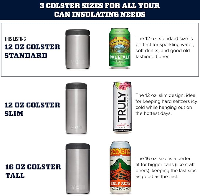 YETI Rambler 12 oz. Colster Can Insulator for Standard Size Cans, White (NO CAN INSERT)