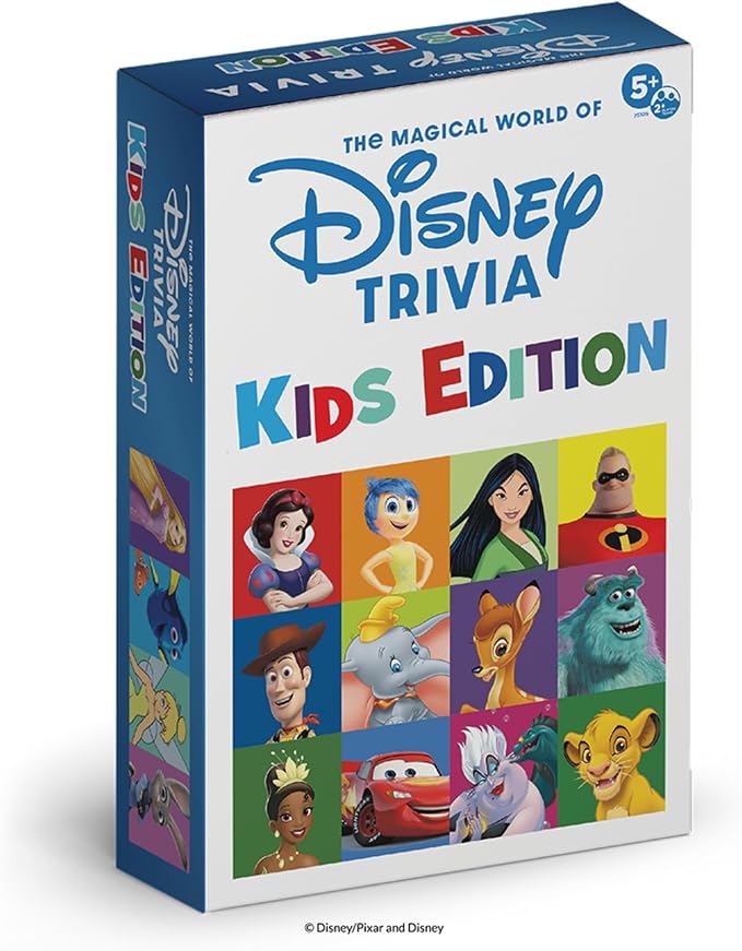 The Magical World of Kids Disney Trivia Games – Board Games for Family Night, Family Games, Multi-Player Board Game, Family Board Game, Travel Games, Disney Game, Ages 5+