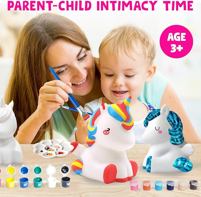 Goodyking Paint Your Own Unicorn Lamp Art Kit, DIY Night Light, Arts & Crafts, Painting Kit for Kids Ages 8-12, Art Supplies Birthday Party Holiday Unicorns Gift for Teens Girls Boys Age 3 4 5 6 7 8+