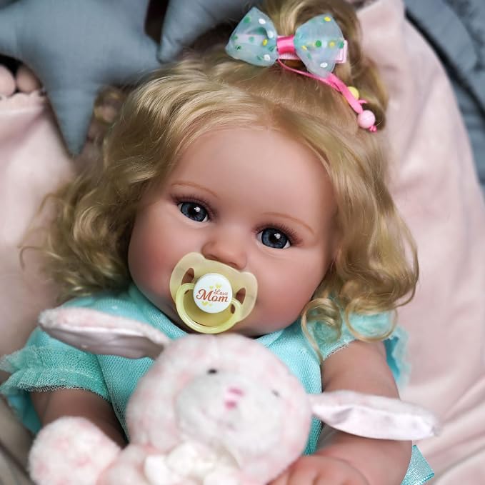 JIZHI Lifelike Reborn Baby Dolls - 20-Inch Feeling Realistic-Newborn Adorable Playful Real Life Baby Dolls with Feeding Kit & Gift Box for Kids Age 3 +