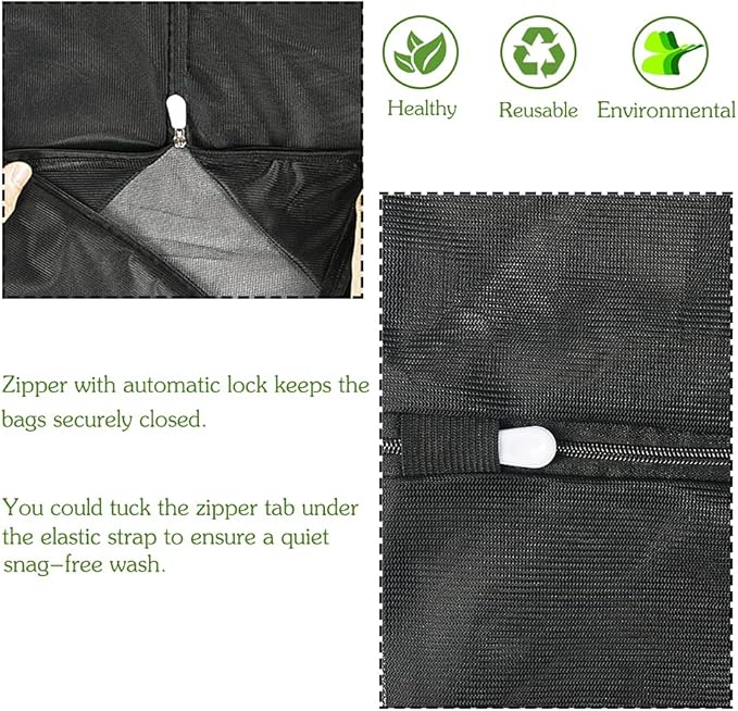 2Pcs Extra Large Mesh Laundry Bags for Washing Machine - Ideal for Delicates, Blankets, Sheets, Bedding, Toys, Pet Items - Zippered Mesh Bags for Travel, Storage, Dorms, Home (43 x 35 Inches)