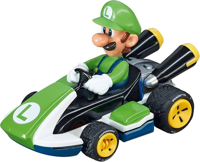 Carrera GO Mario Kart Electric Slot Car Race Track Set - Toy for Ages 6+ | Authentic Mario toys racing set. Features Mario & Luigi cars, 2 dual speed controllers & high-speed electric track