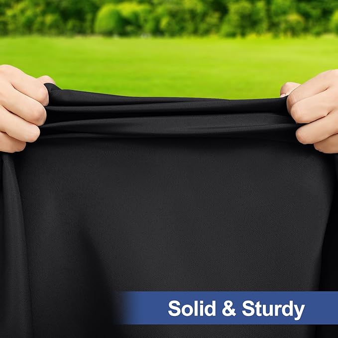 homing Rectangle Table Cloth Cover, Waterproof Polyester Elastic Fitted Tablecloth, Fits for 4 Foot Folding Tables, Washable Table Protector for Picnic, Camping, Outdoor (Black, 30" x 48")